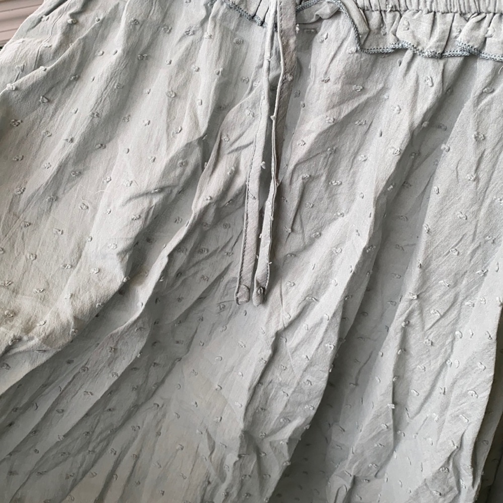 Sage green boho mini dress - Picture 7 of 8